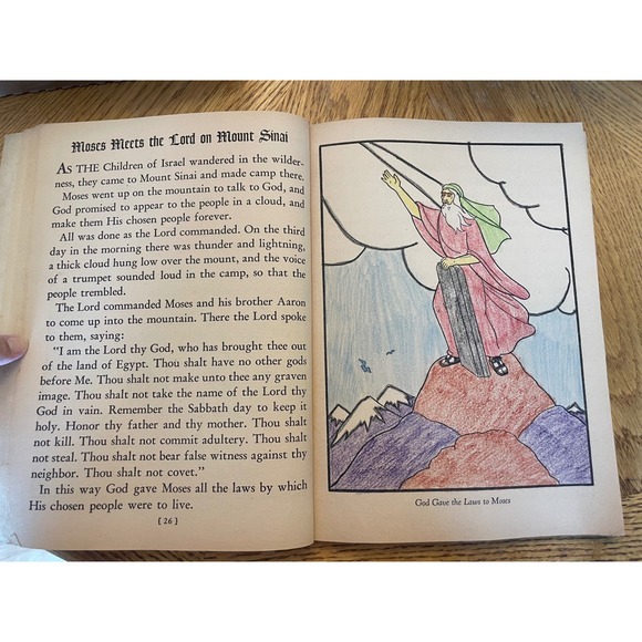 Vintage 1939 Bible Stories Coloring Book Whitman Publishing Sunday School Diary - Picture 6 of 16